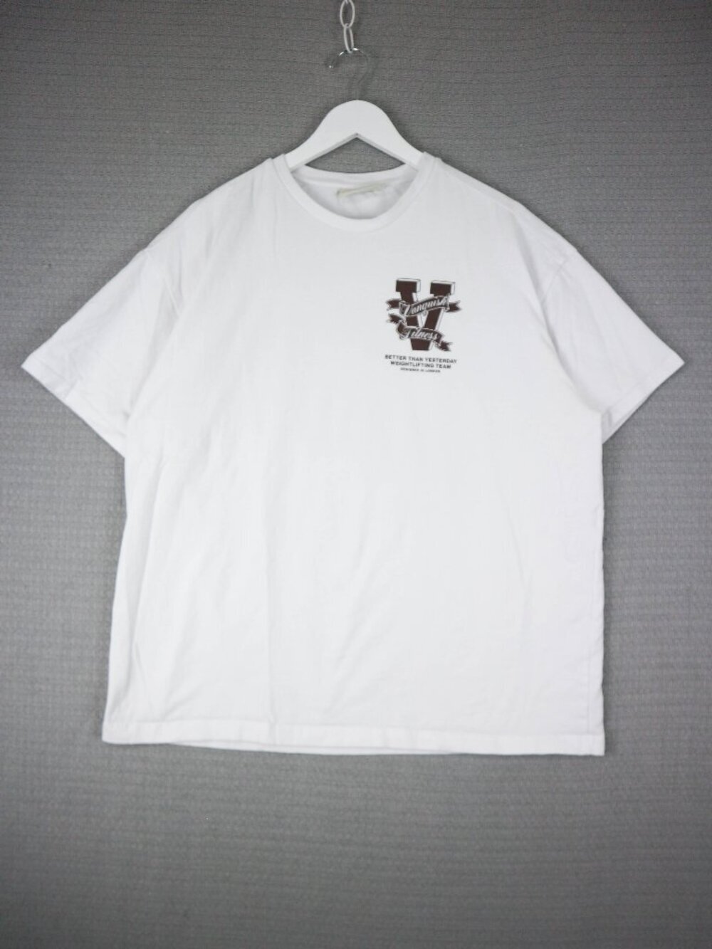 Vanquish Fitness Gymwear Oversized Tee Mens White Large